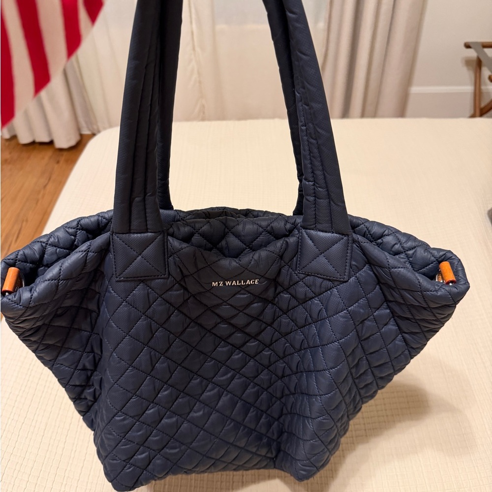 MZ Wallace Navy Medium Metro Tote Deluxe